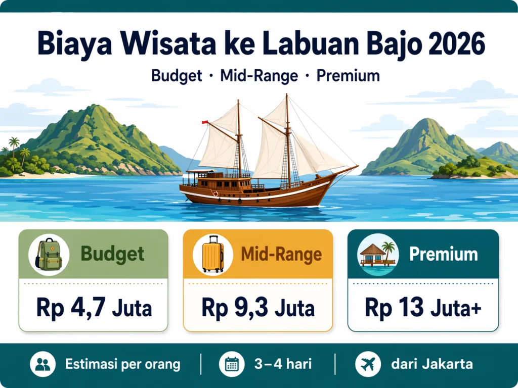 biaya wisata labuan bajo 2026 budget mid-range premium per orang