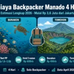 estimasi biaya backpacker manado 4 hari dari jakarta