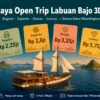 estimasi biaya open trip labuan bajo 3d2n semua kelas kapal