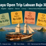 estimasi biaya open trip labuan bajo 3d2n semua kelas kapal