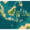 Peta destinasi wisata Indonesia dari Jawa hingga Papua dengan estimasi biaya per orang