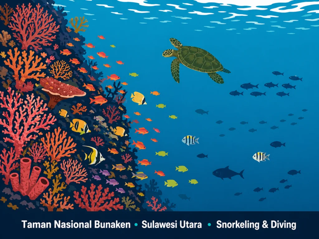 snorkeling bunaken manado taman nasional laut terumbu karang