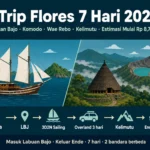 biaya trip flores 7 hari 2026 itinerary labuan bajo komodo wae rebo kelimutu