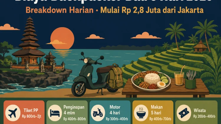 biaya backpacker bali 5 hari 2026 breakdown harian estimasi lengkap dari jakarta